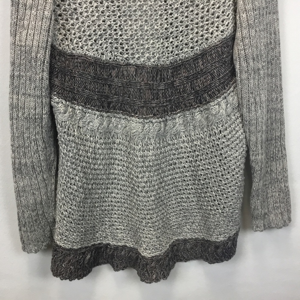 Cabi Shadow Circle Open Front Chunky Open Knit Co… - image 5